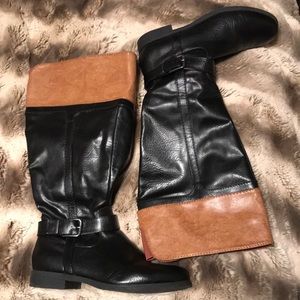 Croft & Barrow Riding Boots - Two Tone Leather -8M